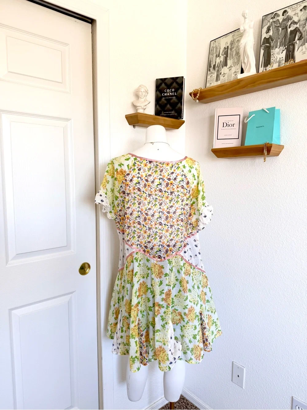 Free People Wildflower Patchwork Mini Dress SIZE S - Picture 5 of 6